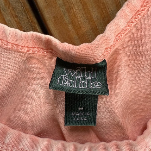 Wild & Fable Peach Sleeveless Knotted In Front Crop Top Size Medium - Picture 2 of 3